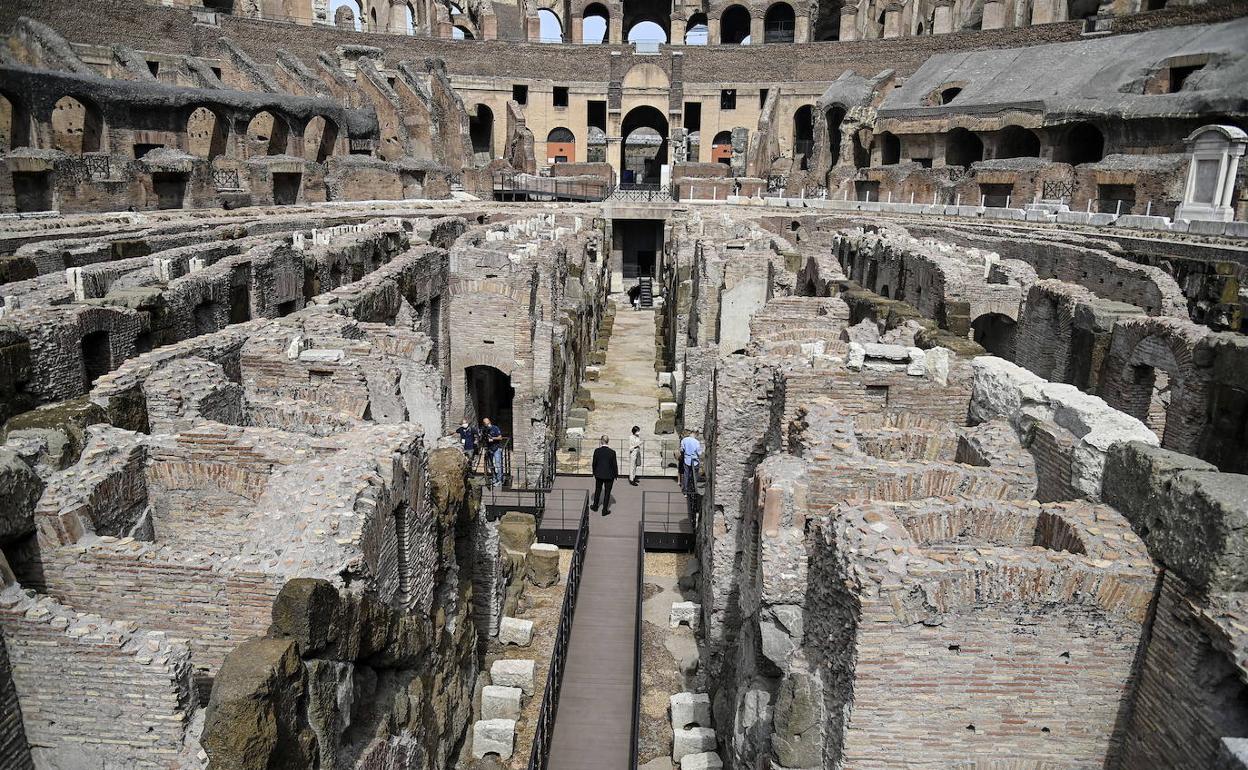 Hipogeo del Coliseo de Roma.