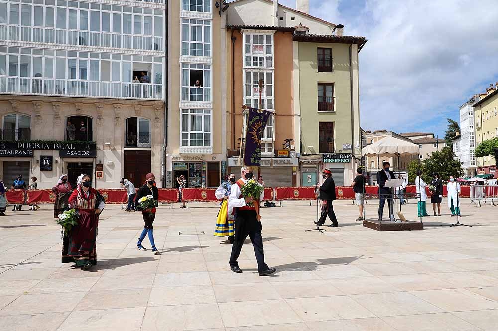 Fotos: La ofrenda floral a Santa María la Mayor en Burgos ha vuelto a la calle