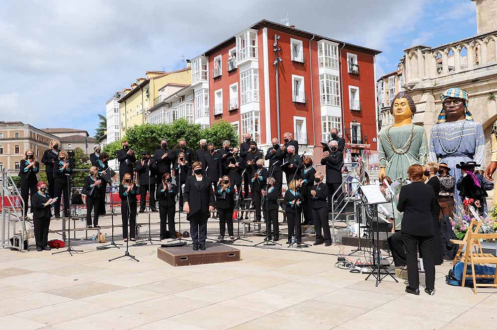 Fotos: La ofrenda floral a Santa María la Mayor en Burgos ha vuelto a la calle