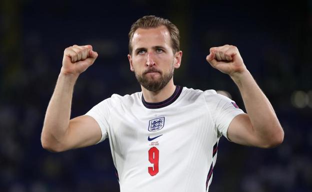 Harry Kane celebra un gol en esta Eurocopa. 