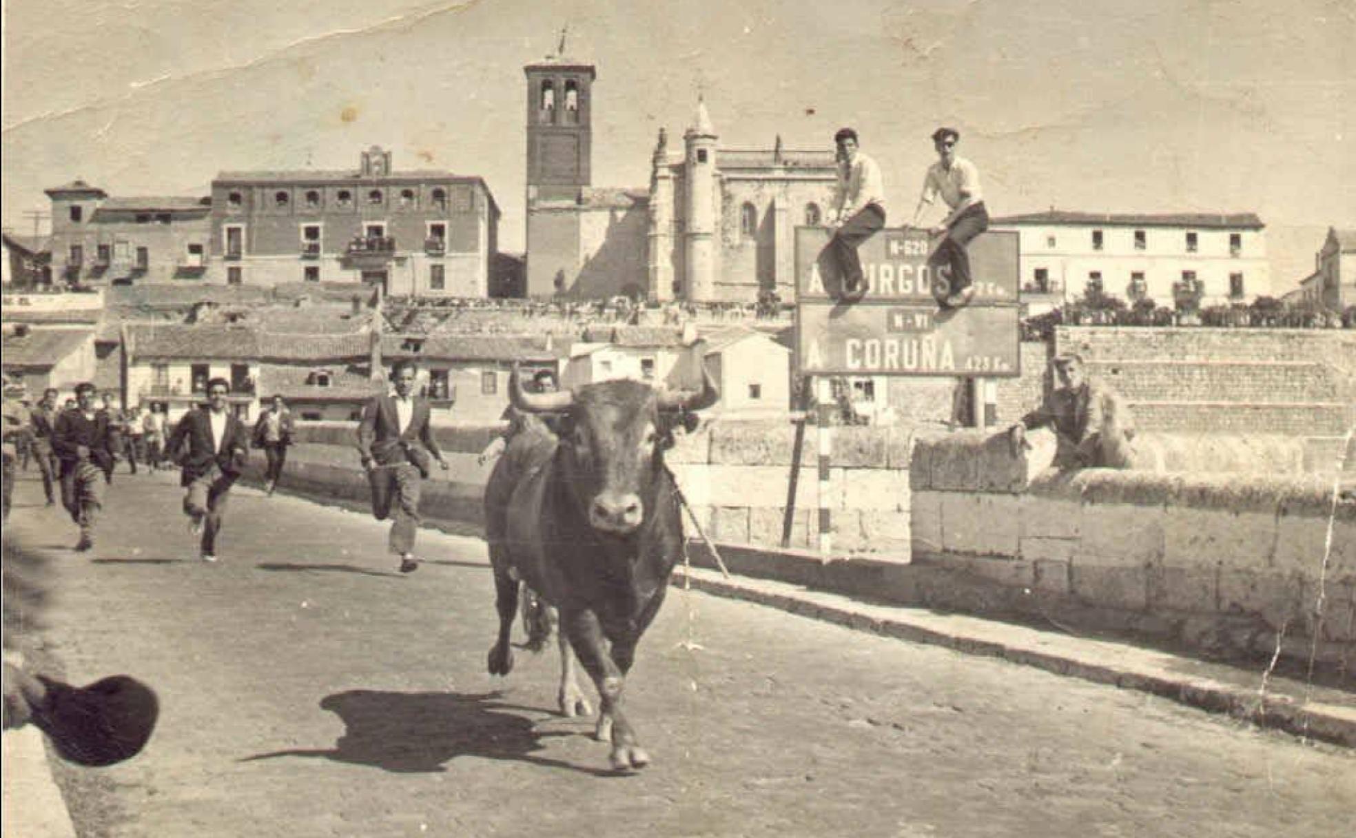 Celebración del Toro de la Vega de Tordesillas en el año 1956.