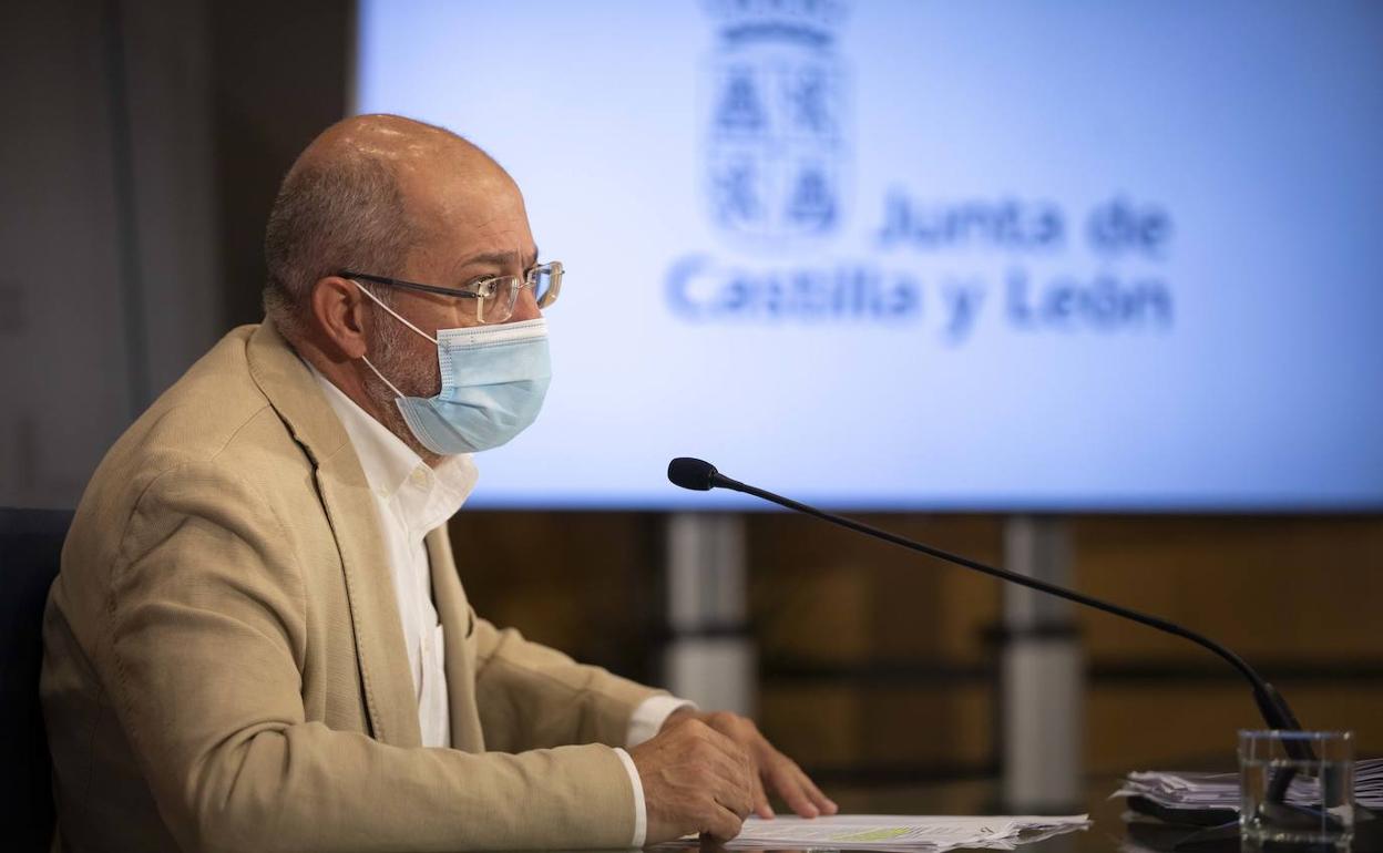 Francisco Igea, durante la rueda de prensa del Consejo de Gobierno. 