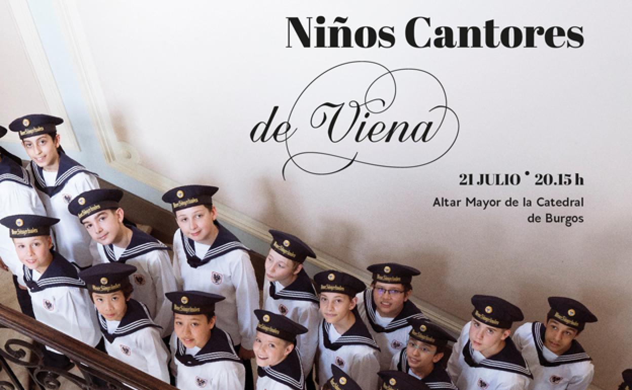 Cartel del concierto de los Niños Cantores de Viena. 