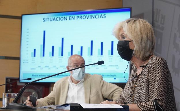 Francisco Igea y Verónica Casado en la rueda de prensa tras el Consejo de Gobierno. 