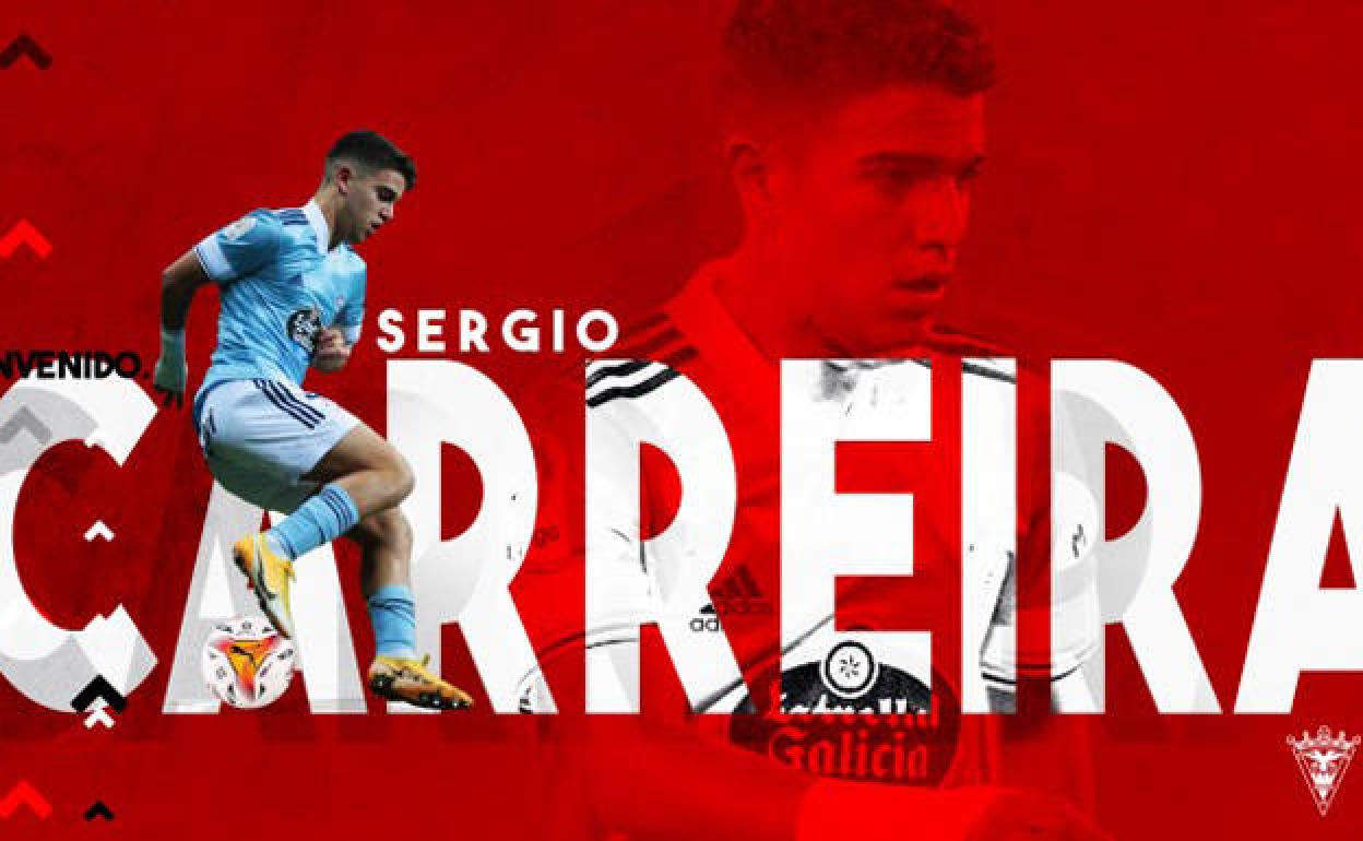 El Mirandés incorpora a su plantilla a Sergio Carreira, jugador cedido del RC Celta de Vigo