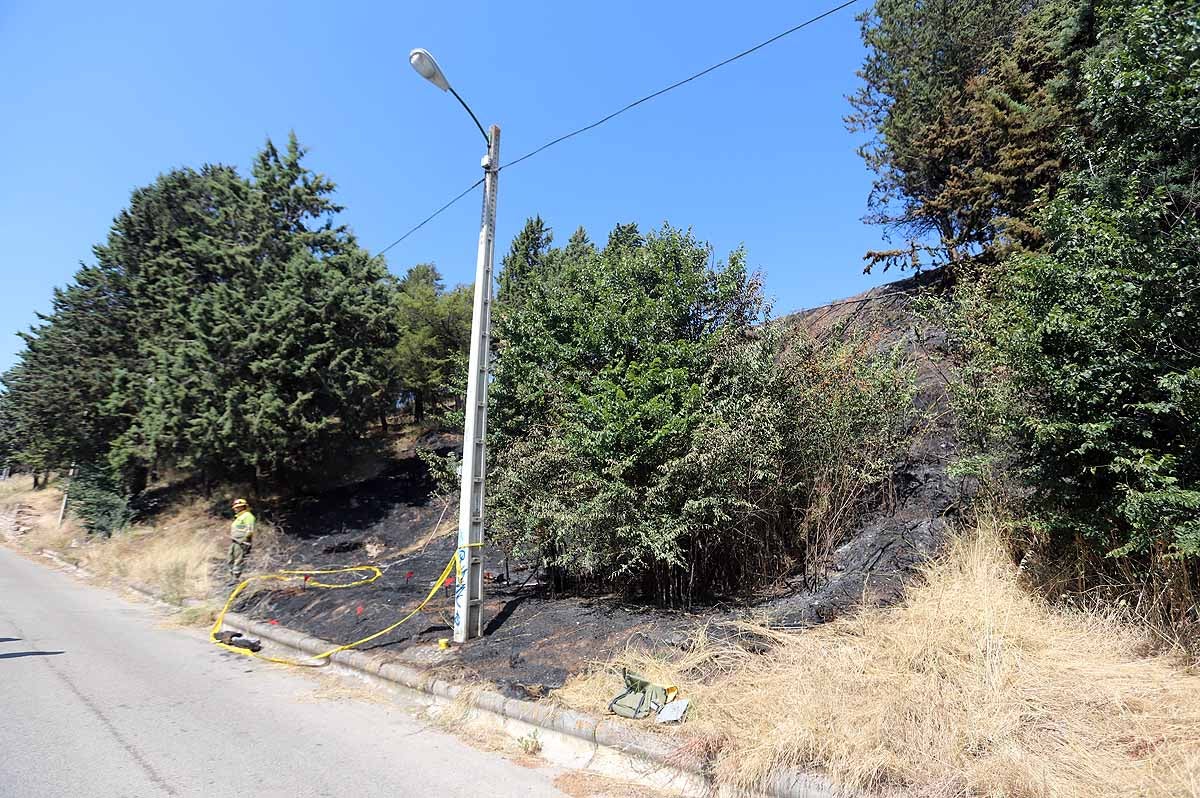 Fotos: Las consecuencias del fuego en el entorno del Castillo de Burgos