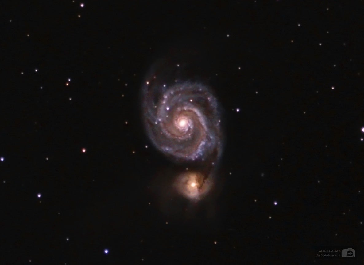 Foto del cielo desde el observatorio de Lodoso de Astroburgos. 