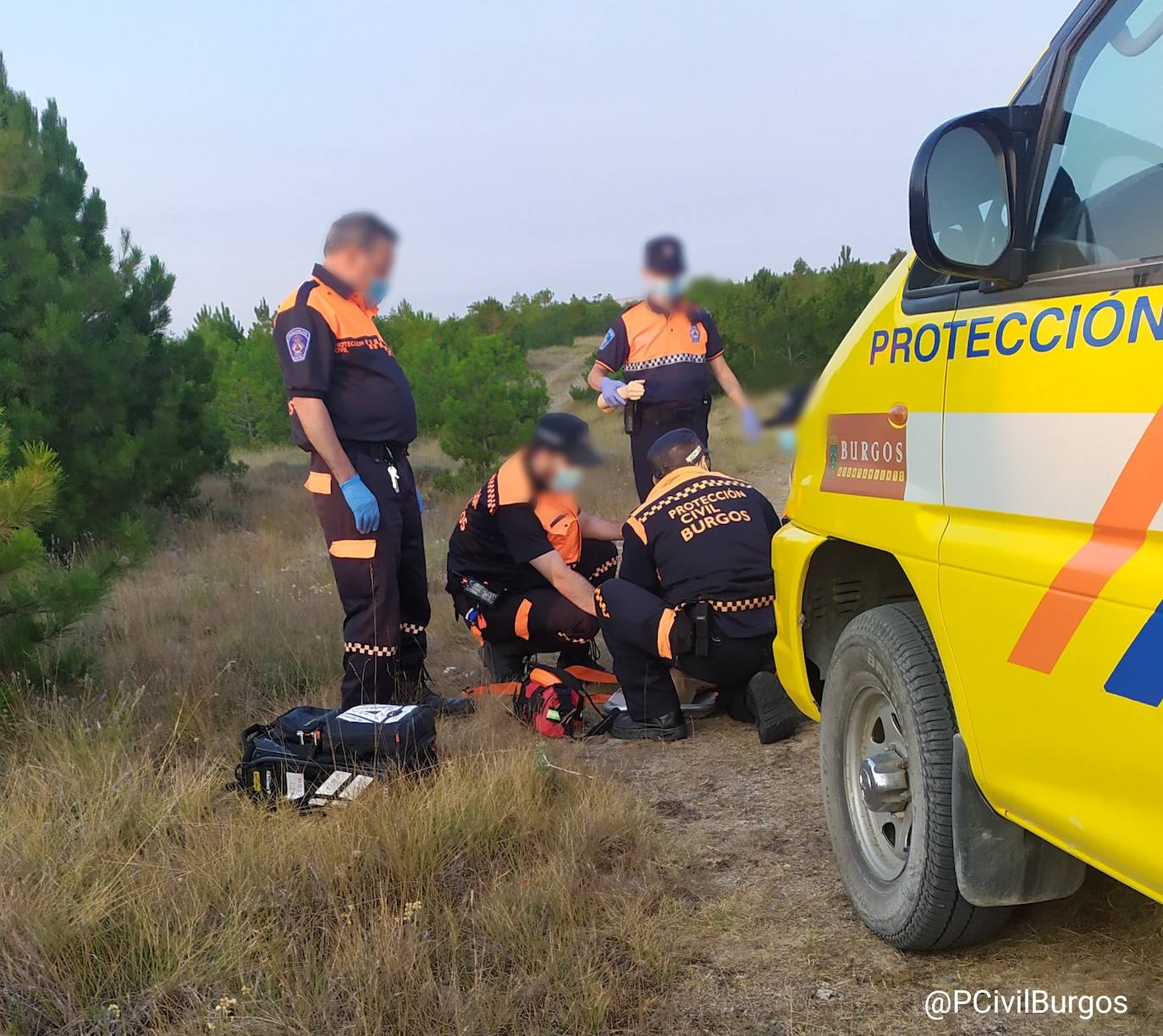 Los voluntarios se enfrentaron a una emergencia sin saber que se trataba de una simulación.