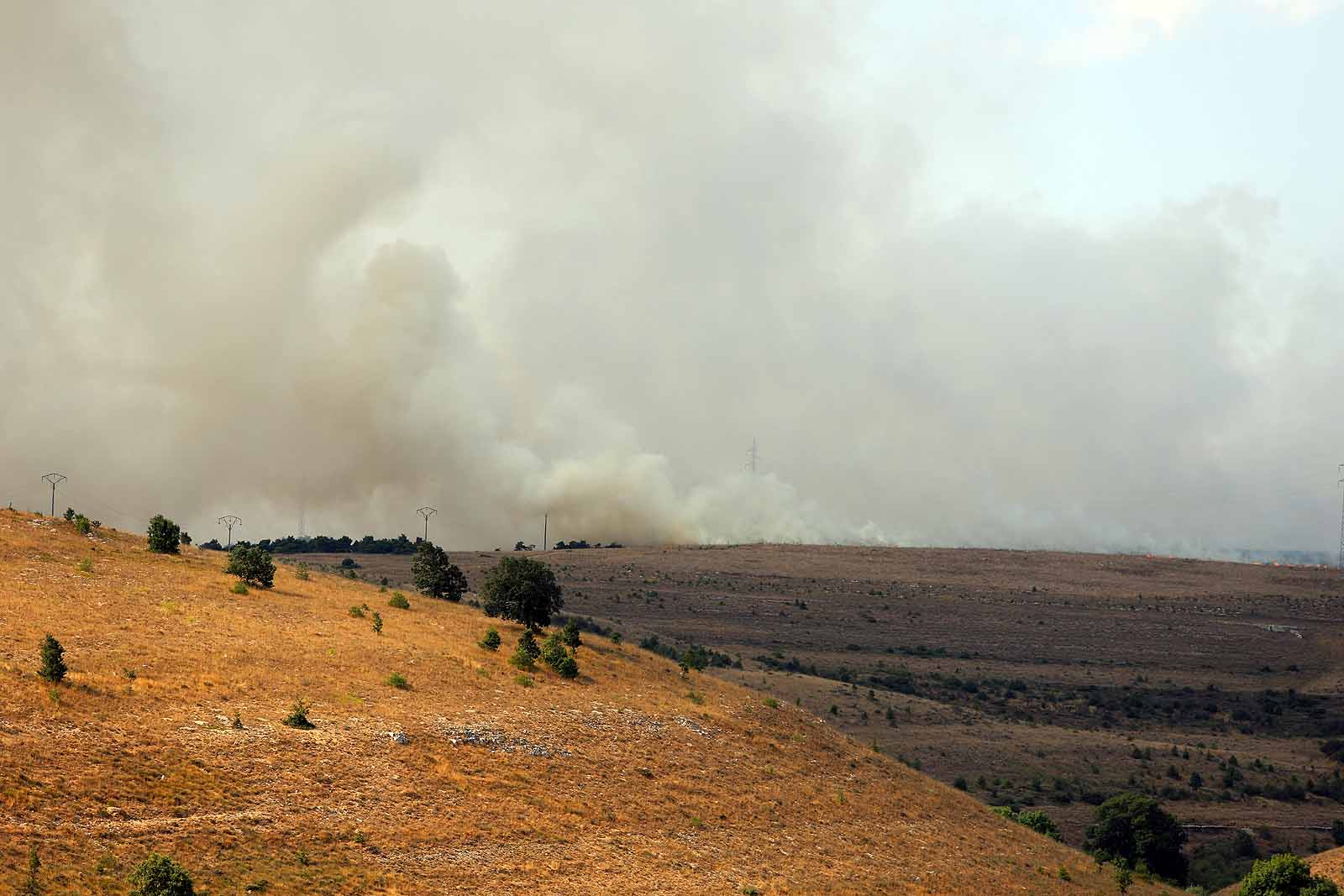 Un gran operativo trabaja desde primera hora de la tarde en incendio declarado en Masa.