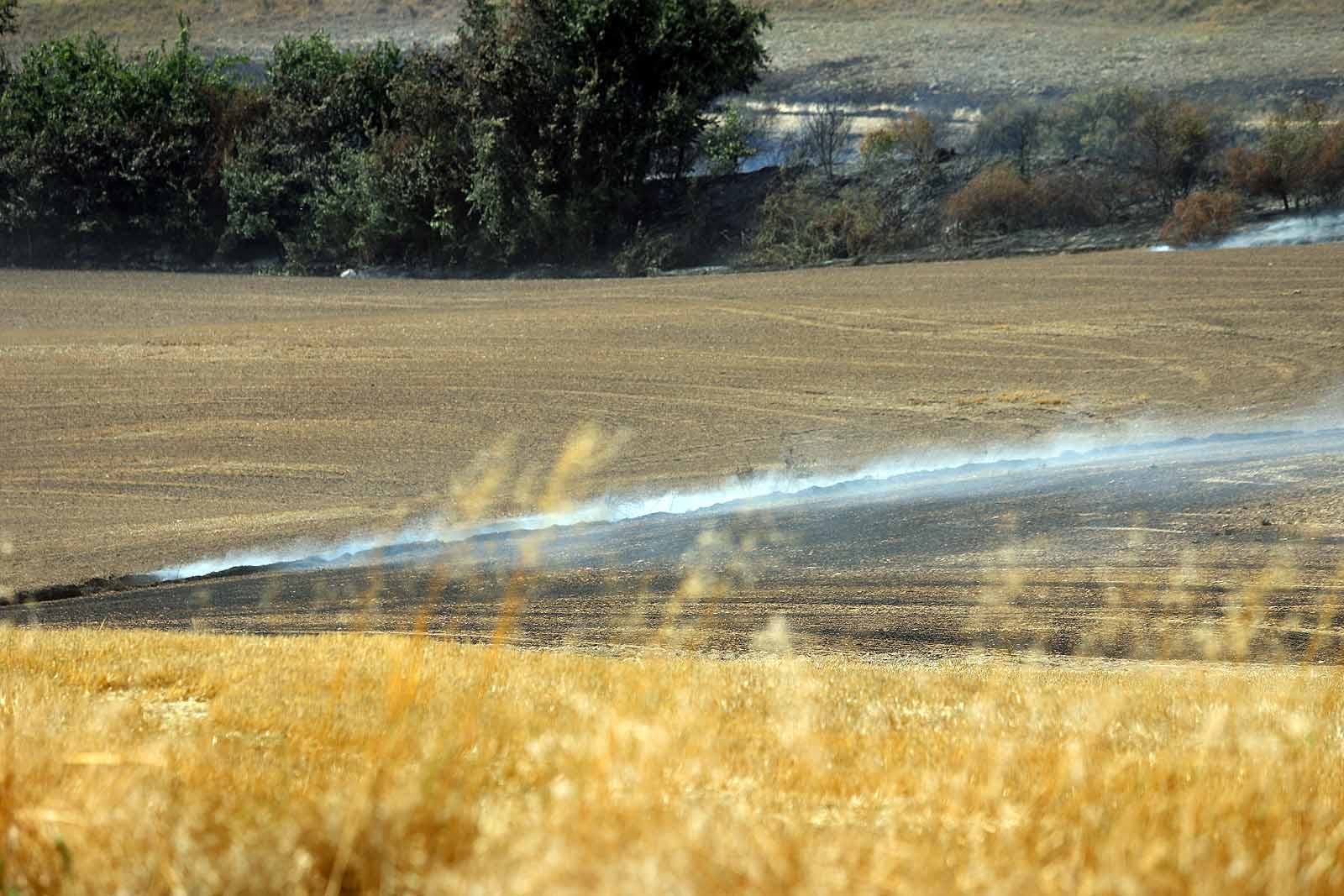 Fotos: Incendio en el parque eólico de Valle de Santibáñez