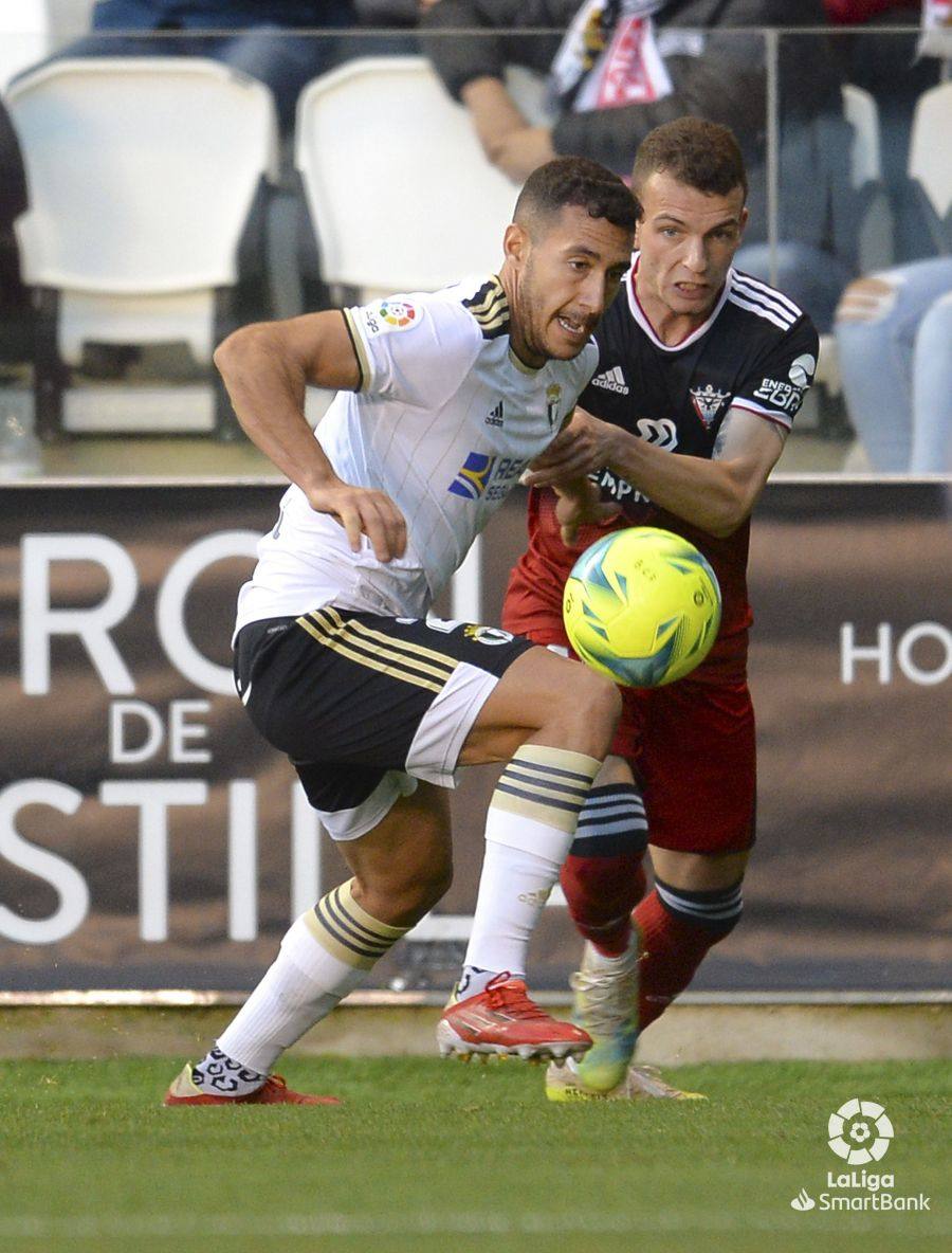 Grego celebra el gol anotado ante el Mirandés.