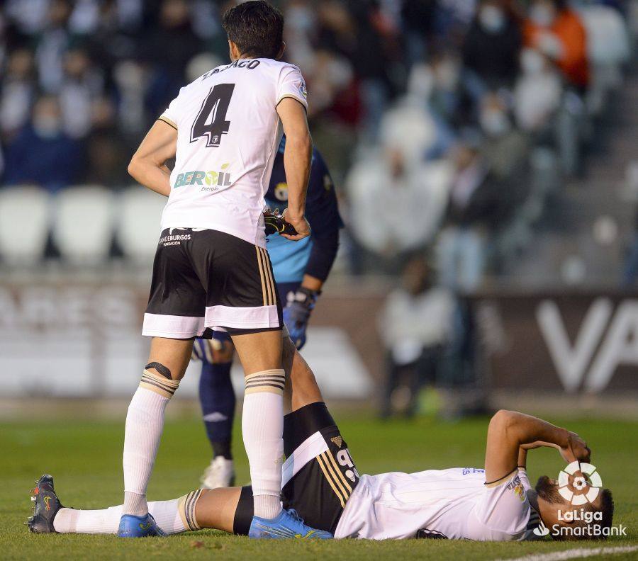 Grego celebra el gol anotado ante el Mirandés.