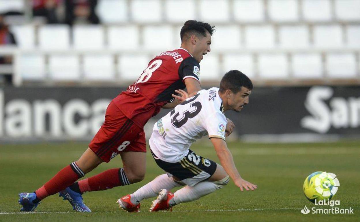 Matos, en una jugada del pasado domingo contra el Mirandés.