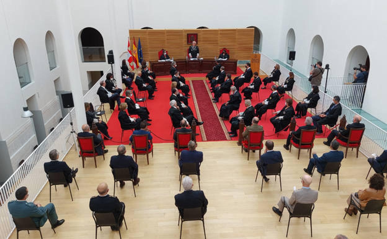 Miembros del TSJCyL, en la solemne apertura del año judicial 2021-2022 en Castilla y León.. 