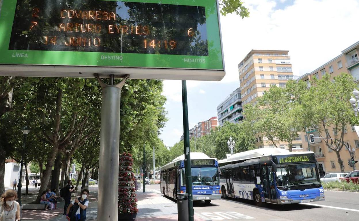 Autovuses urbanos por Valladolid.