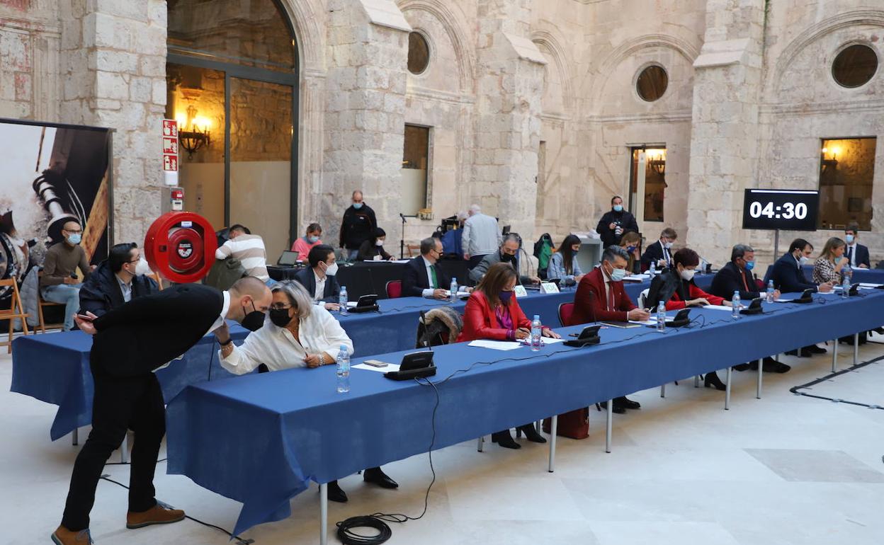 Bancada de Ciudadanos en el último Pleno del Ayuntamiento de Burgos.