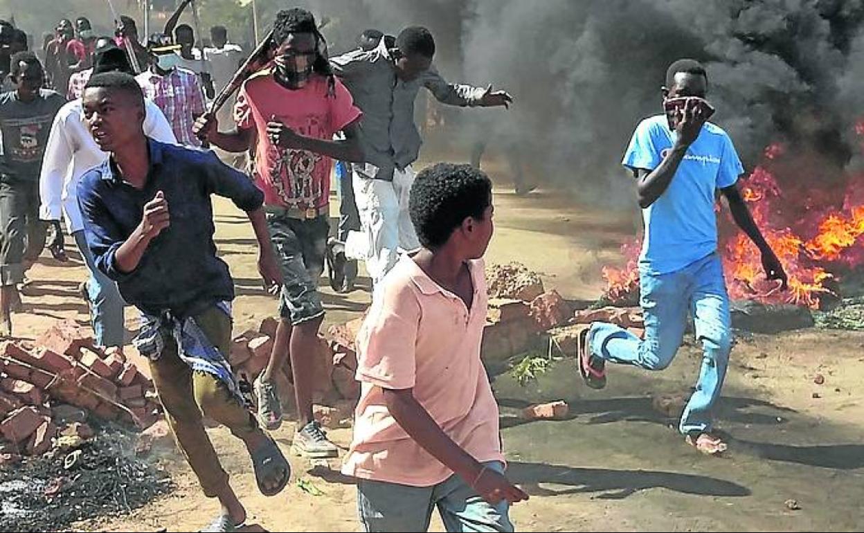 Protestas contra el golpe de Estado en Sudán.