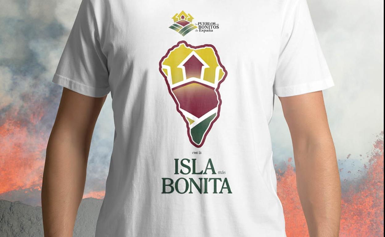 Camiseta con la que se pretende recaudar fondos para La Palma.