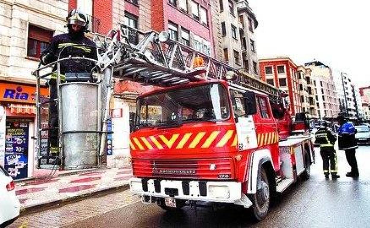 Imagen del rescate en el centro de Burgos.