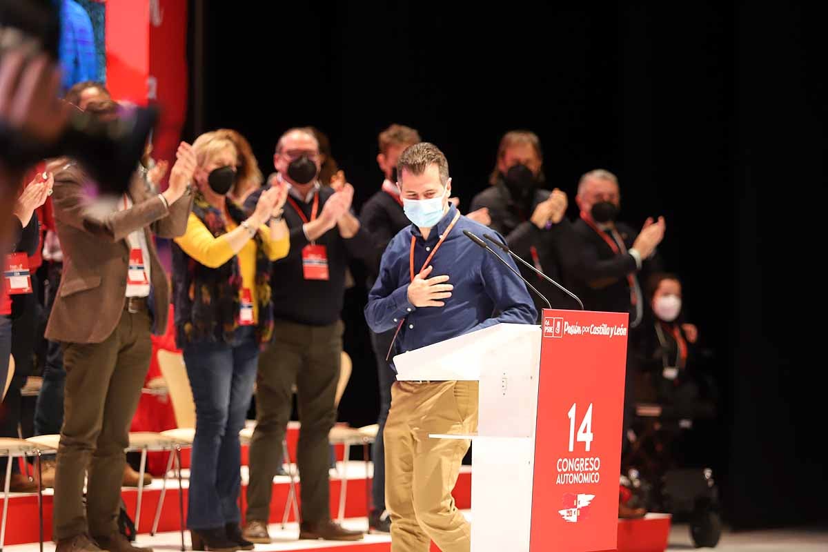 Luis Tudanca y Pedro Sánchez en el Congreso Autonómico del PSOE de Castilla y León. 