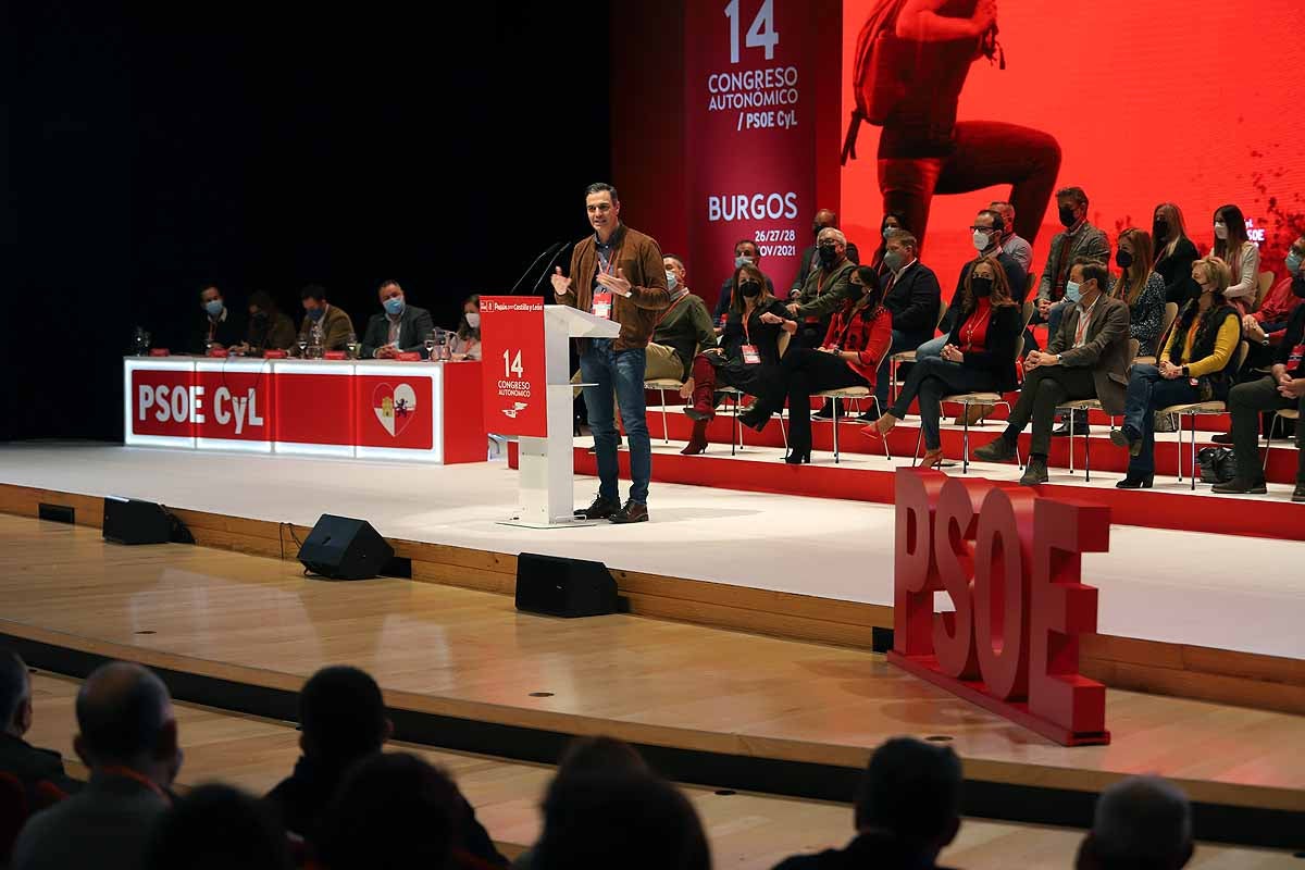 Luis Tudanca y Pedro Sánchez en el Congreso Autonómico del PSOE de Castilla y León. 