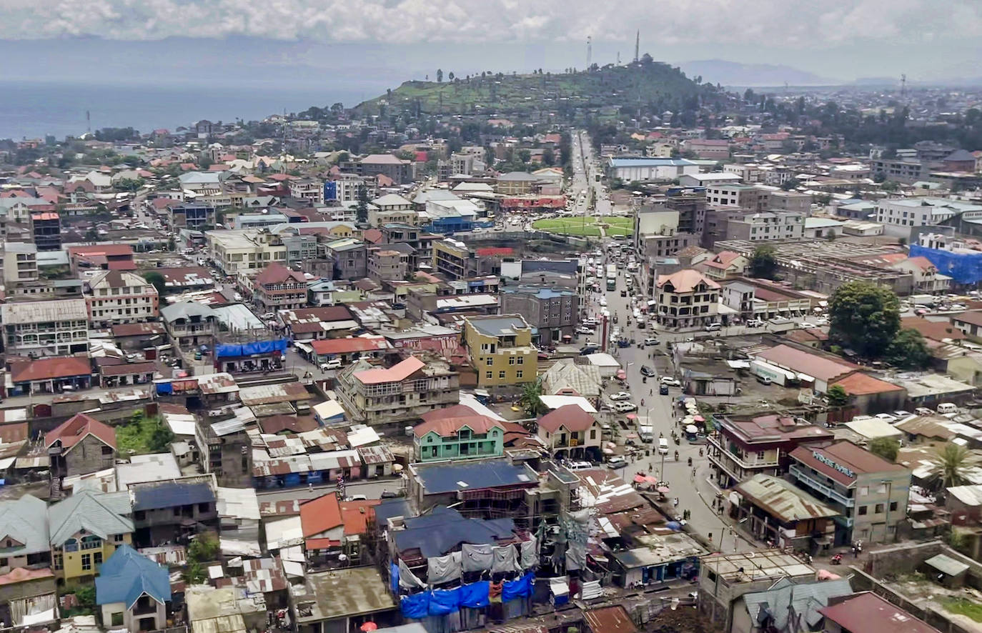 anorámica de la ciudad de Goma (Congo)