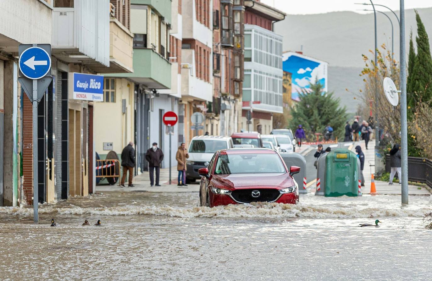 Los ríos del norte de la provincia se desbordan tras las últimas nevadas y lluvias.