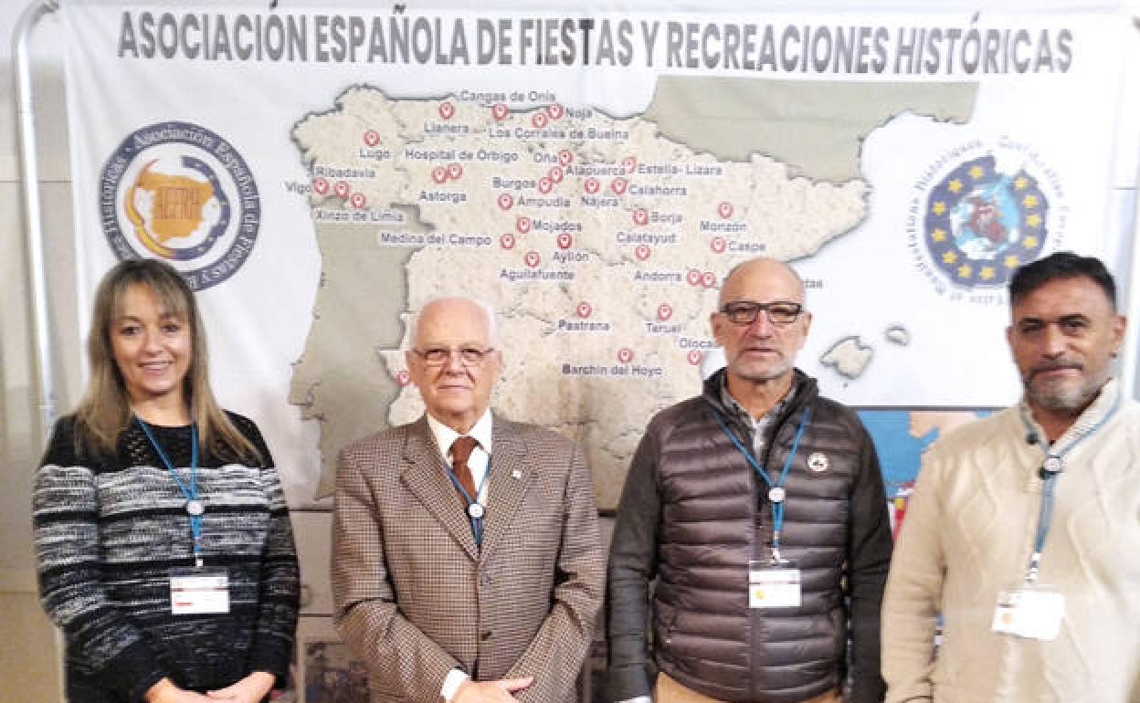 Representantes de la Batalla de Atapuerca en la Asamblea de la Asociación Española de Fiestas y Recreaciones Históricas. 