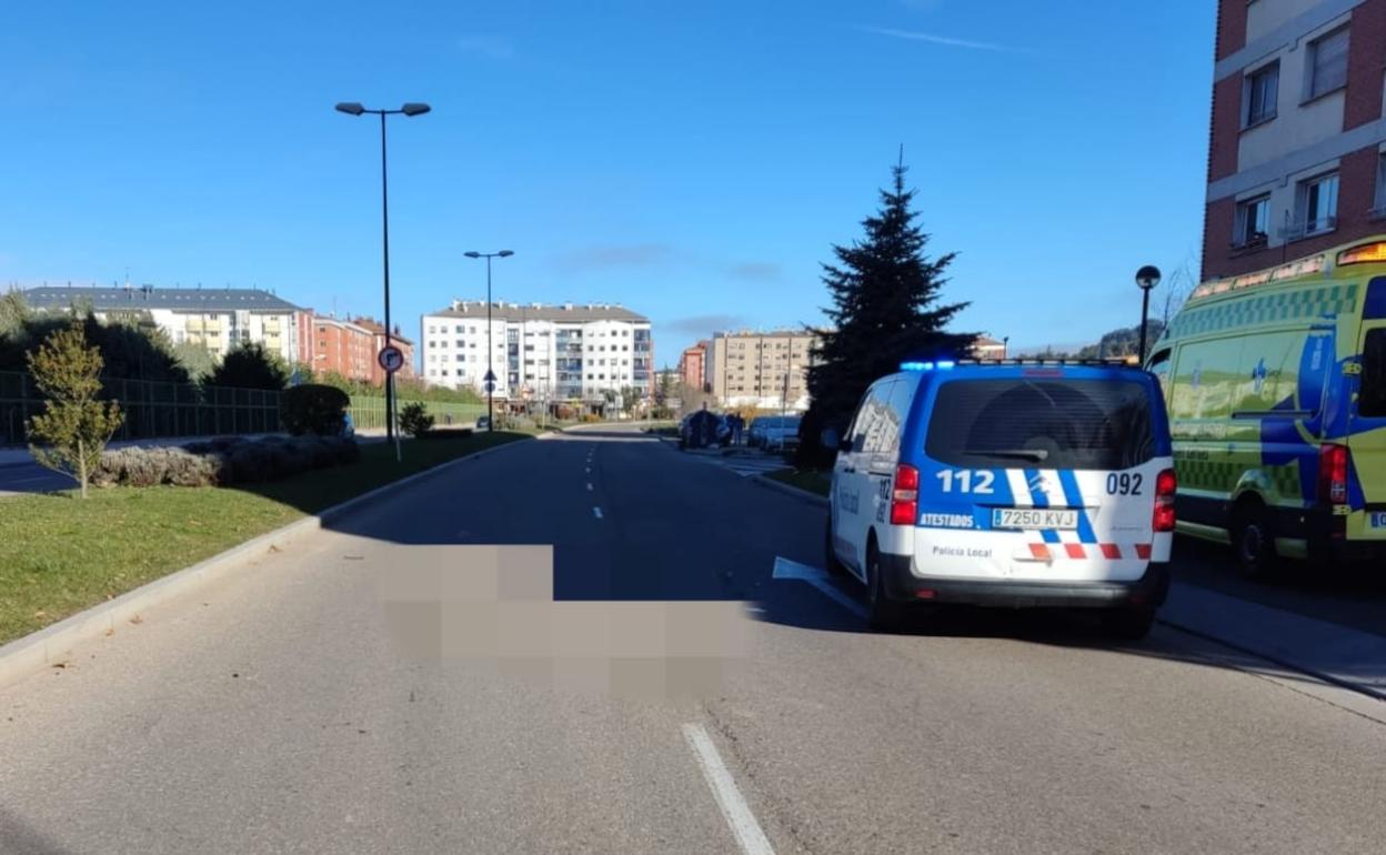 Lugar del atropello mortal en Burgos.