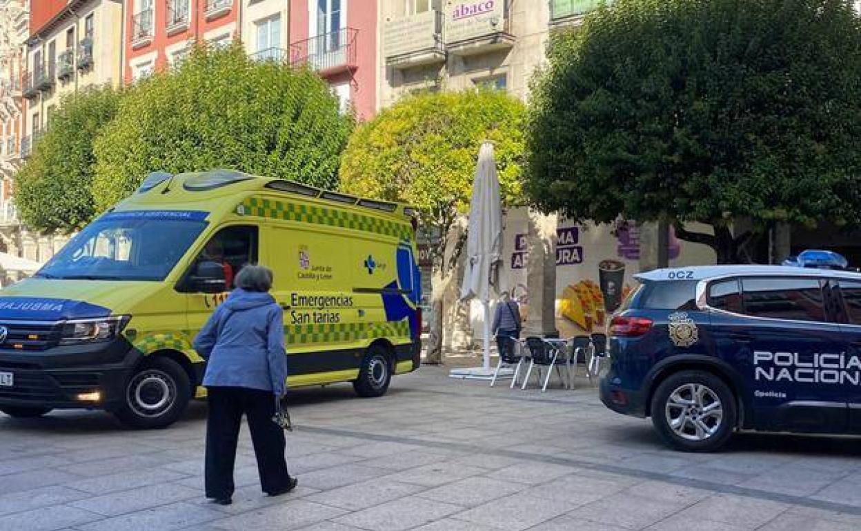 Intervención por un intento de suicidio en Burgos el pasado mes de octubre.