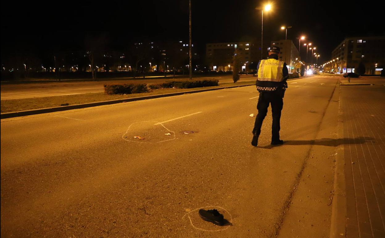 Lugar del atropello mortal en Esteban Sáez Alvarado.