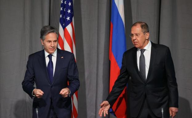 Anthony Blinken y Sergei Lavrov, el pasado mes de diciembre. 