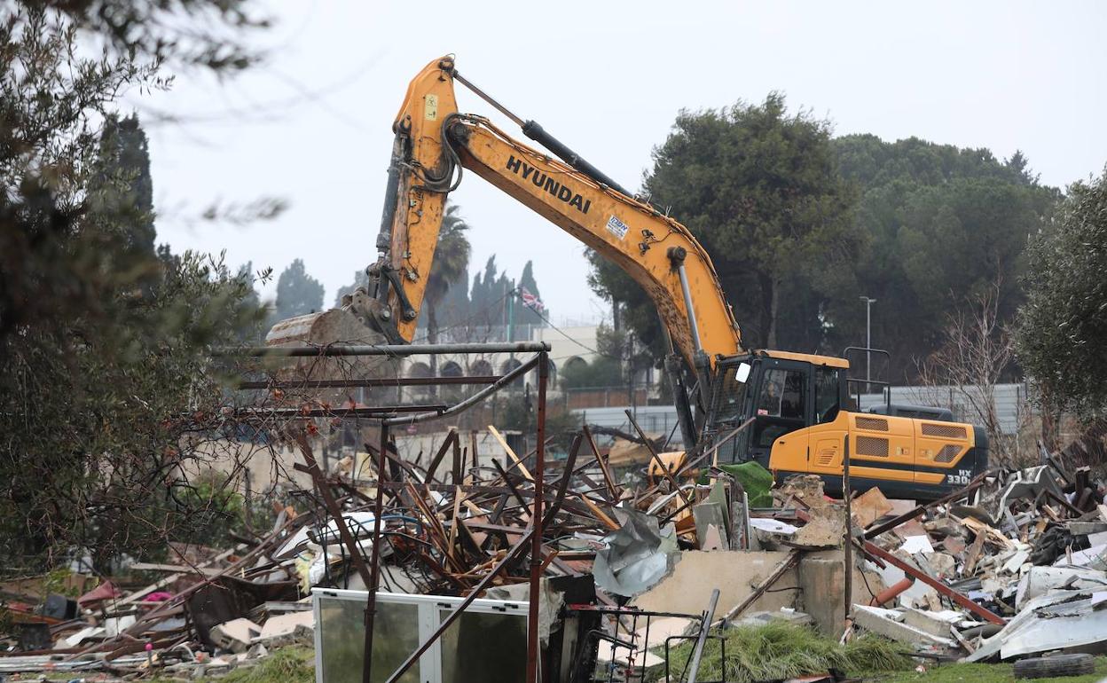 Demolición de la casa desalojada en Jerusalén.