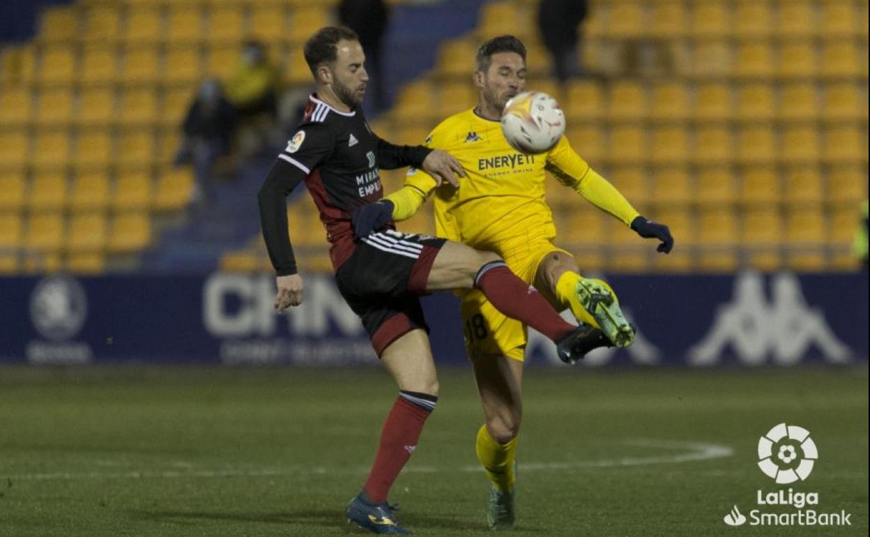 Odei en un lance del partido ante el Alcorcón. 