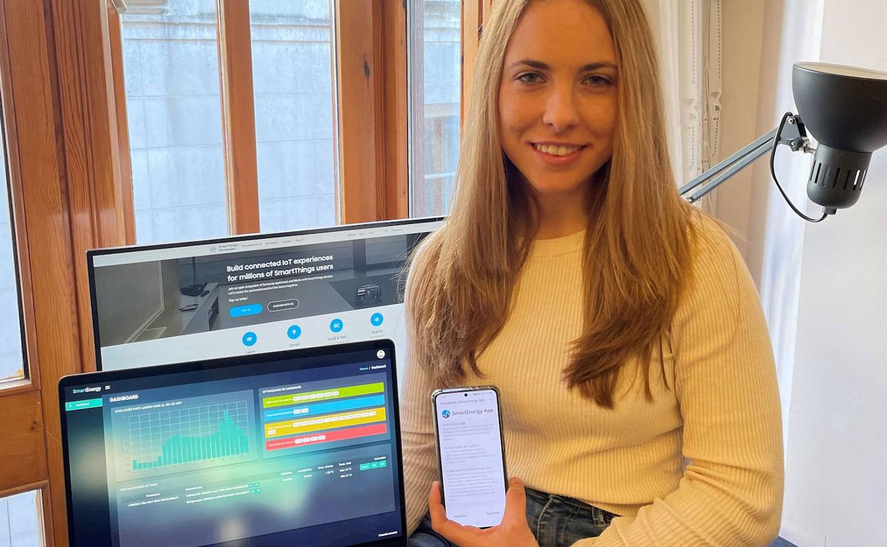 Gema Arnáiz, ganadora del II DESAFÍO industrial de POLO positivo con su 'Smart Energy APP'. 