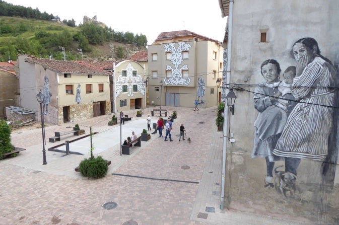 Mural en Belorado obra de StARTer.