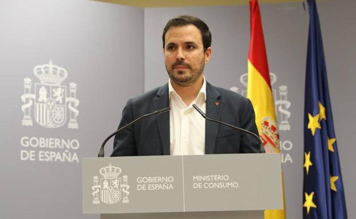 El ministro de Consumo, Alberto Garzón.