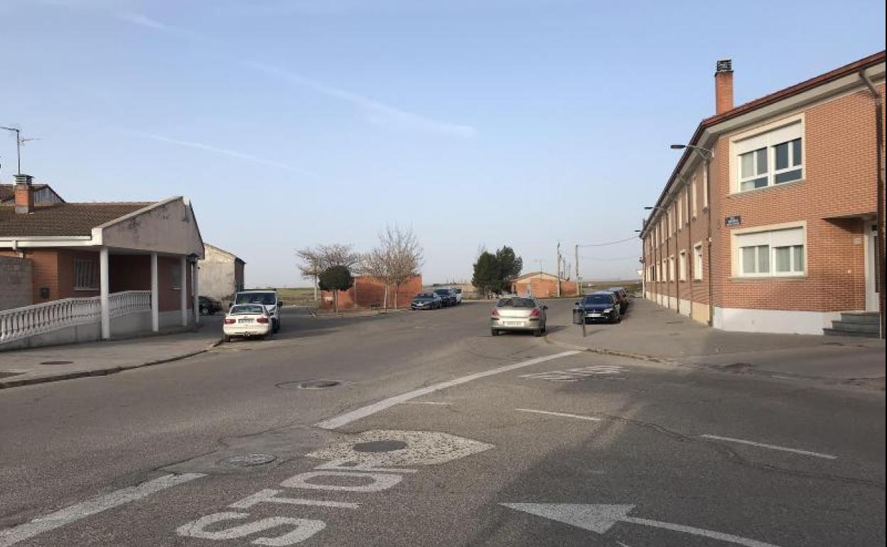 El escenario del crimen en la calle Zamora de Medina del Campo. 