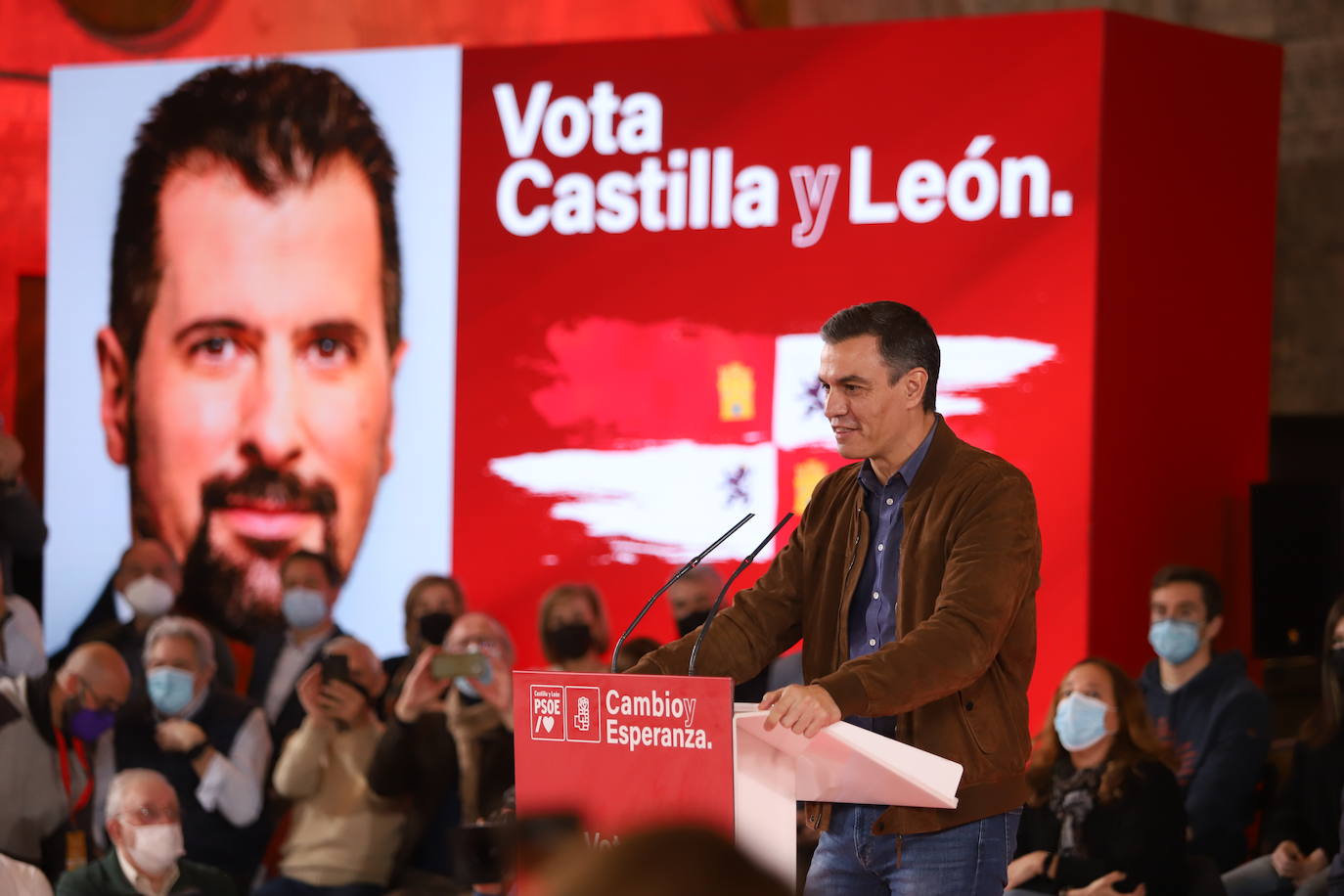 Pedro Sánchez y José Luis Rodríguez Zapatero apoyan a Tudanca en Burgos.