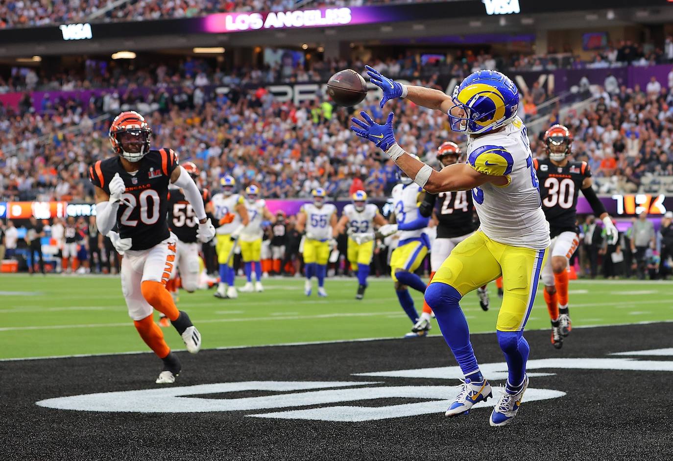 Cooper Kupp también anotó el segundo touchdown del partido para Los Angeles Rams. 