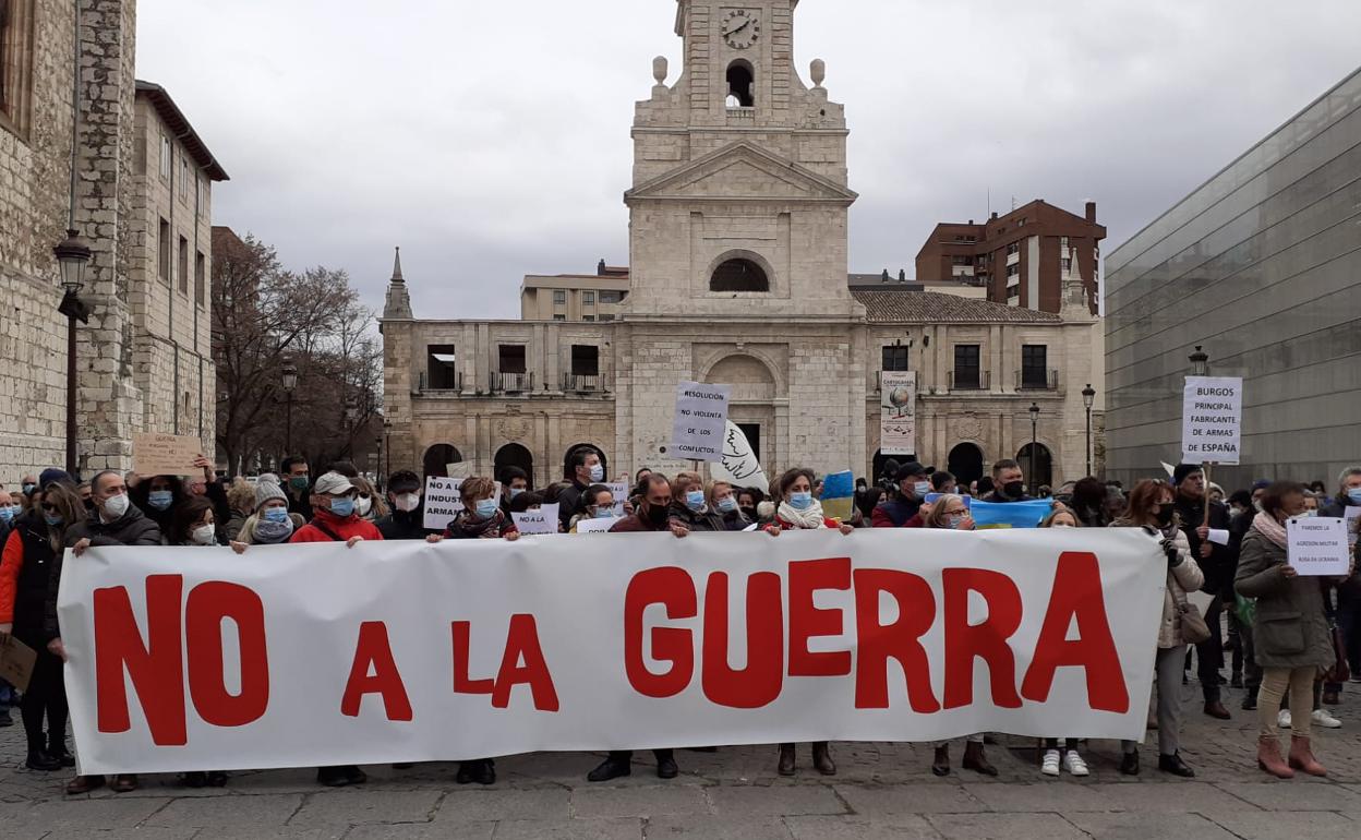 Imagen de una de las concentraciones en contra de la guerra.