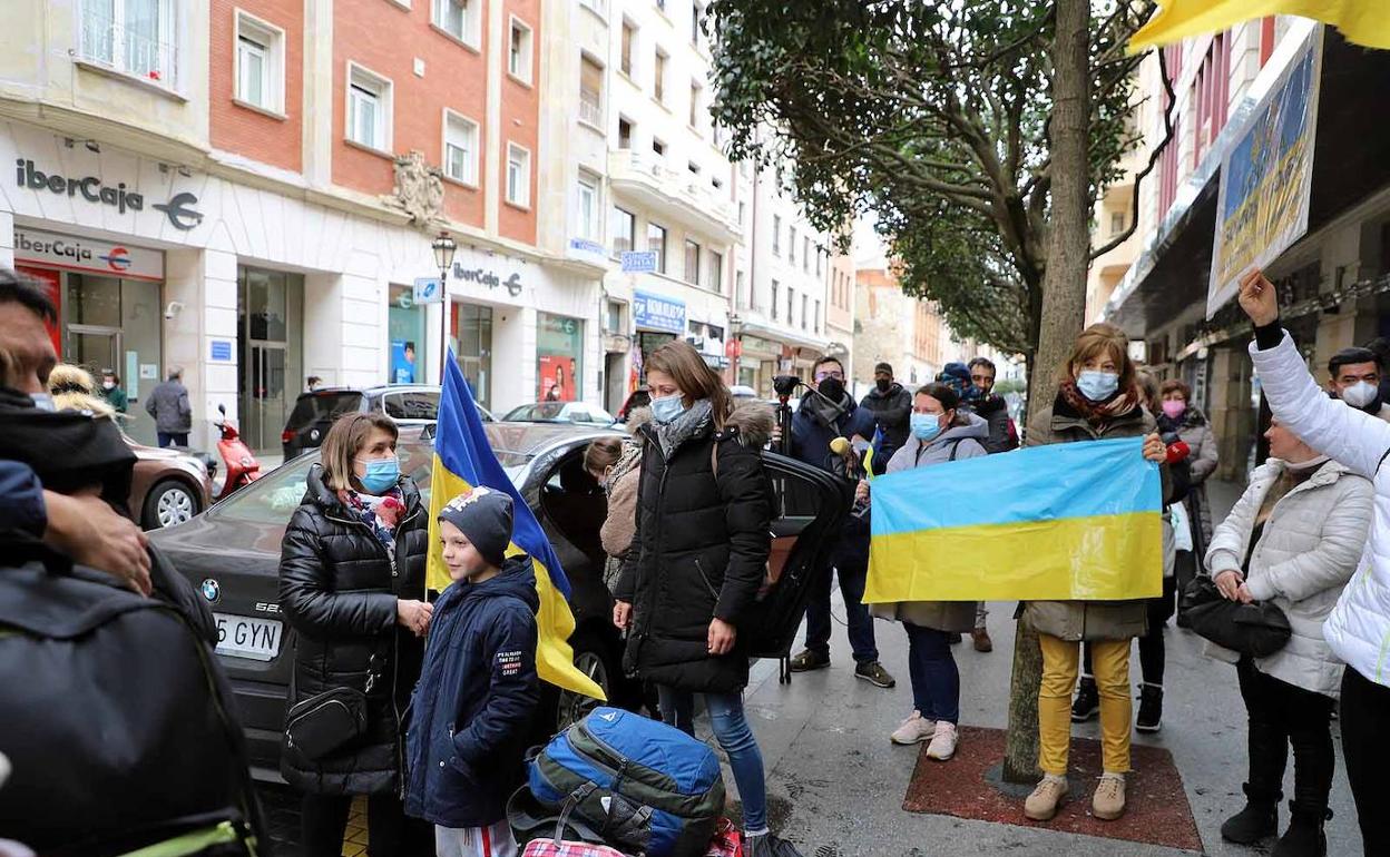 Llegada de refugiados ucranianos a la estación de autobuses de Burgos