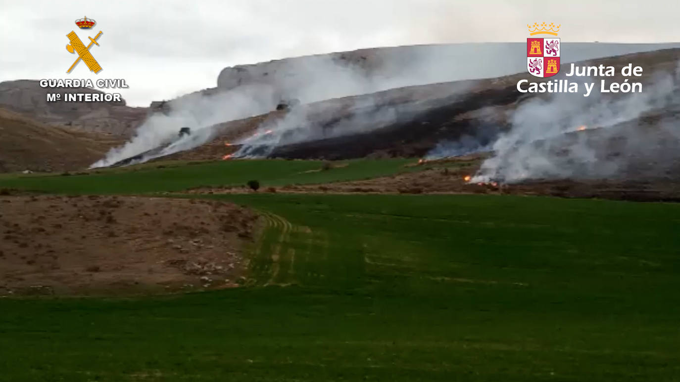 Detienen a un pastor en Burgos por incendiar el monte para que pudiera pasar su rebaño