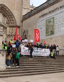 Imagen secundaria 2 - Los trabajadores de la Catedral de Burgos solicitarán el amparo del Papa ante su huelga indefinida