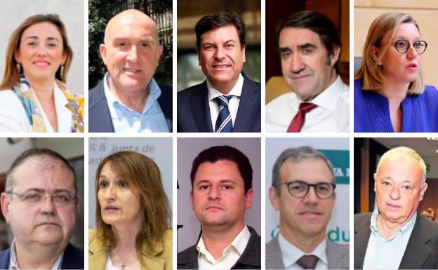 Los diez consejeros de la Junta de Castilla y León que toman hoy posesión