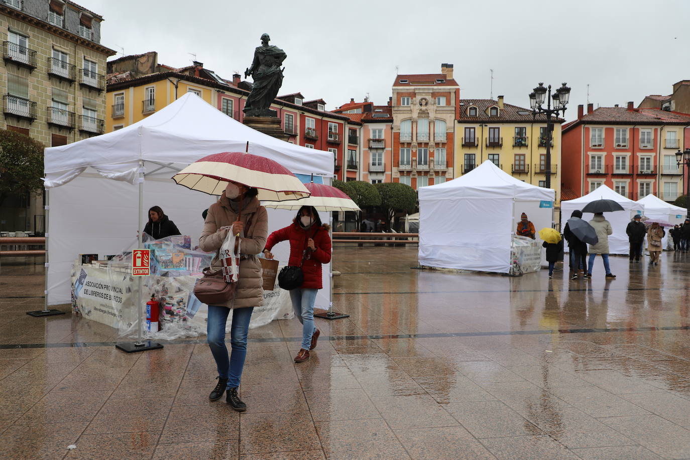 Fotos: La lluvia desluce el Día del Libro en Burgos