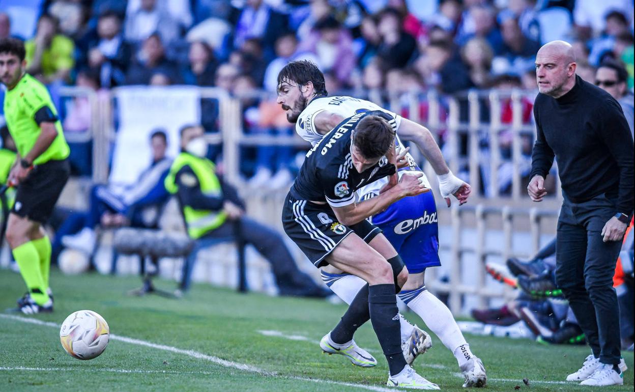 Imagen del encuentro entre el Real Zaragoza y el Burgos CF.