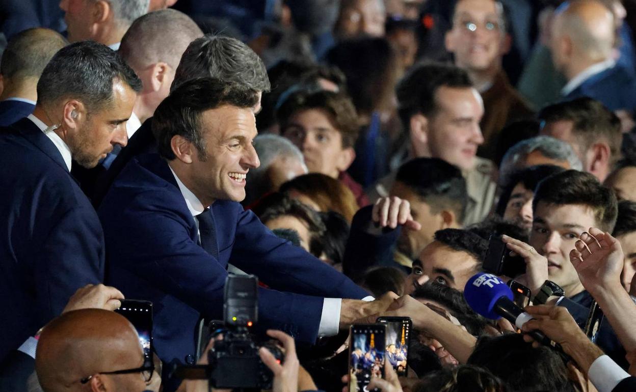 El presidente de Francia, Emmanuel Macron, tras ganar las elecciones. 