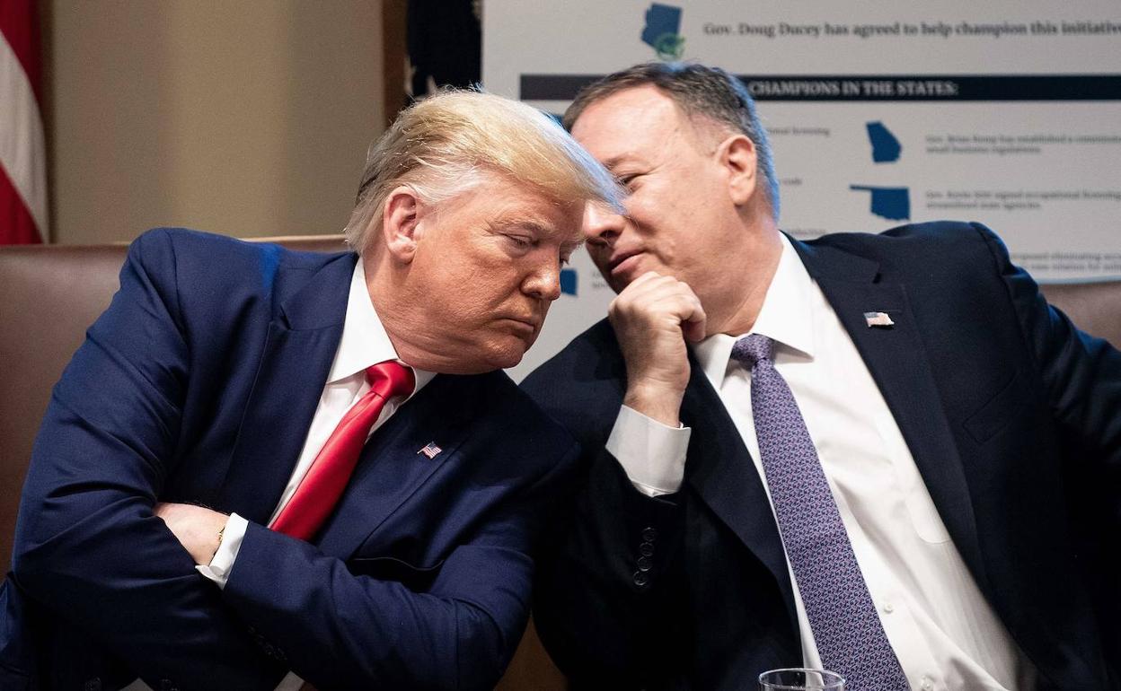 Donald Trump y Mike Pompeo, en 2019. 