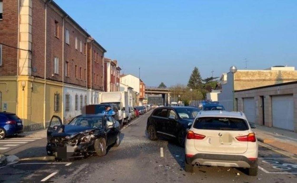 Imagen del accidente ocurrido este miércoles en Burgos.